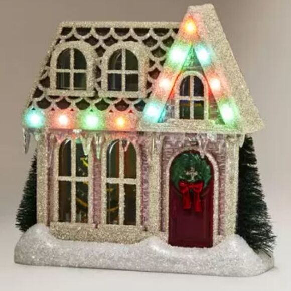 New Light Up Bath and Body Works Holiday Cottage Wallflower Plug In & Bulb - Picture 7 of 8